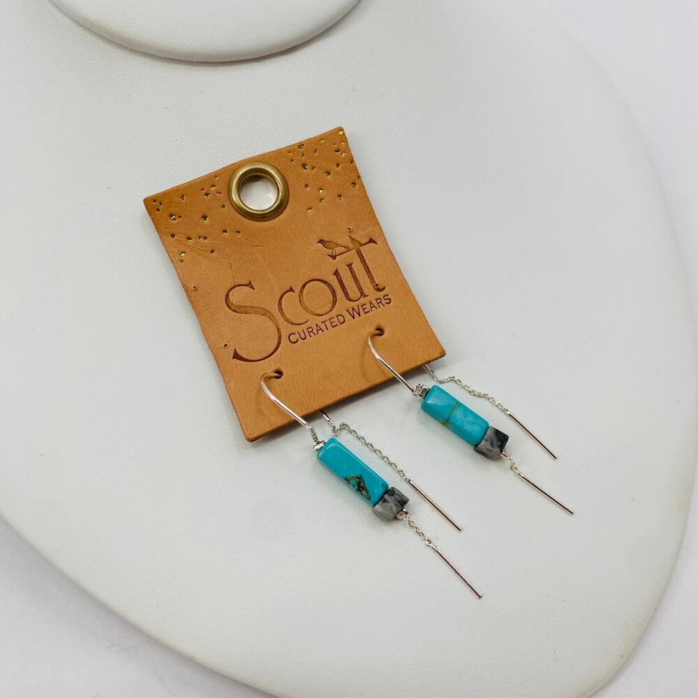 Scout Turquoise dangle chain earrings